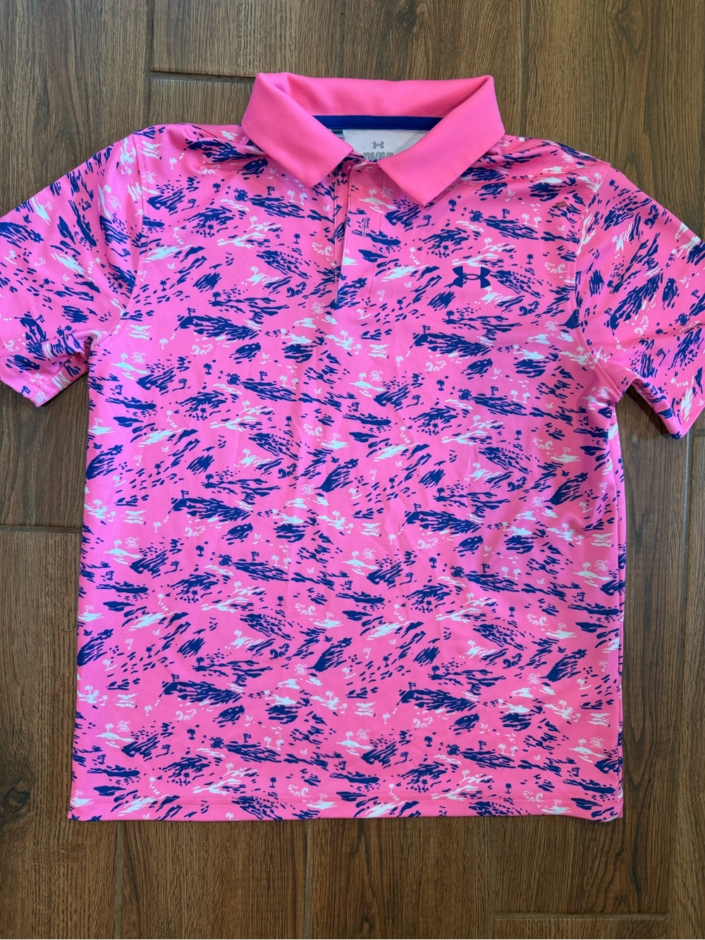 Under Armour Kids' Pink Performance Polo / boys large